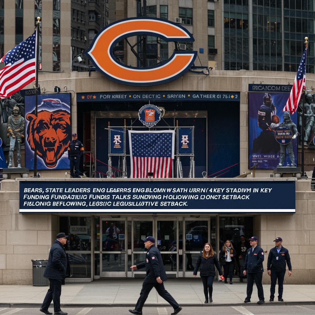 Bears, State Leaders Engage in Key Stadium Funding Talks Following Legislative Setback