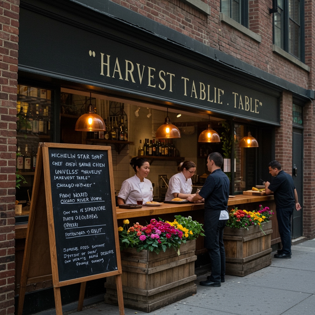 Michelin Star Chef Sarah Chen Unveils 'Harvest Table' in Chicago's River North, Focusing on 100 Mile Radius Sourcing