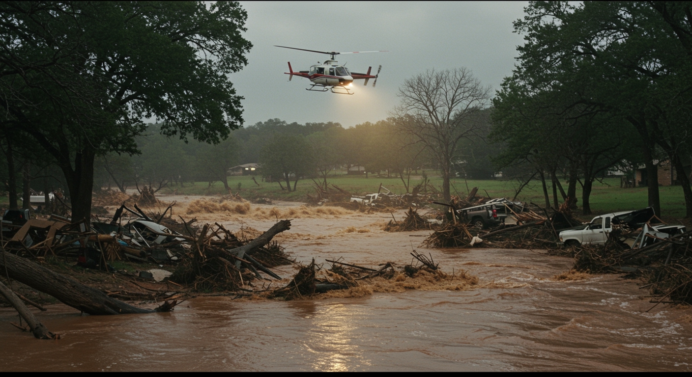 Central Texas Flash Floods Claim Over 70 Lives, Dozens Missing After Guadalupe River Surges