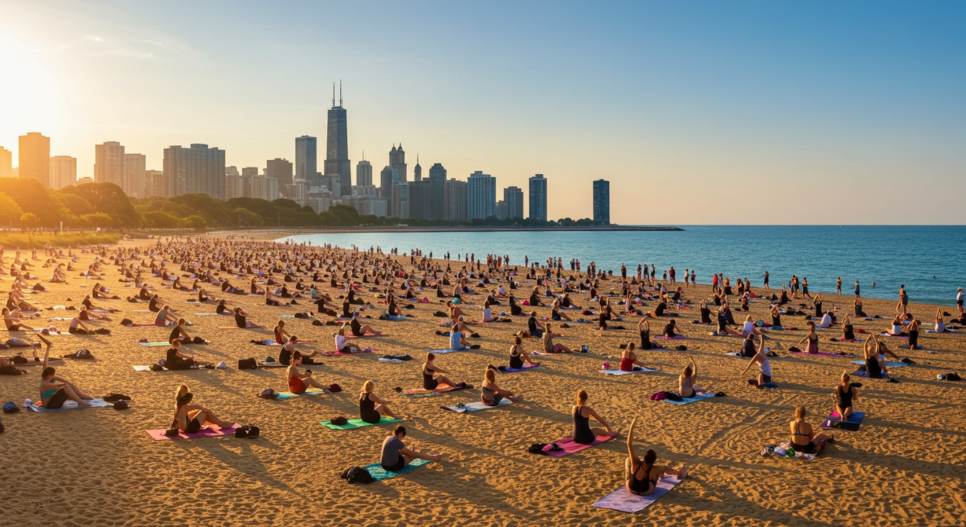 Chicago's Viral Wellness Wave: Free Pilates Class on Oak Street Beach Explodes to Thousands